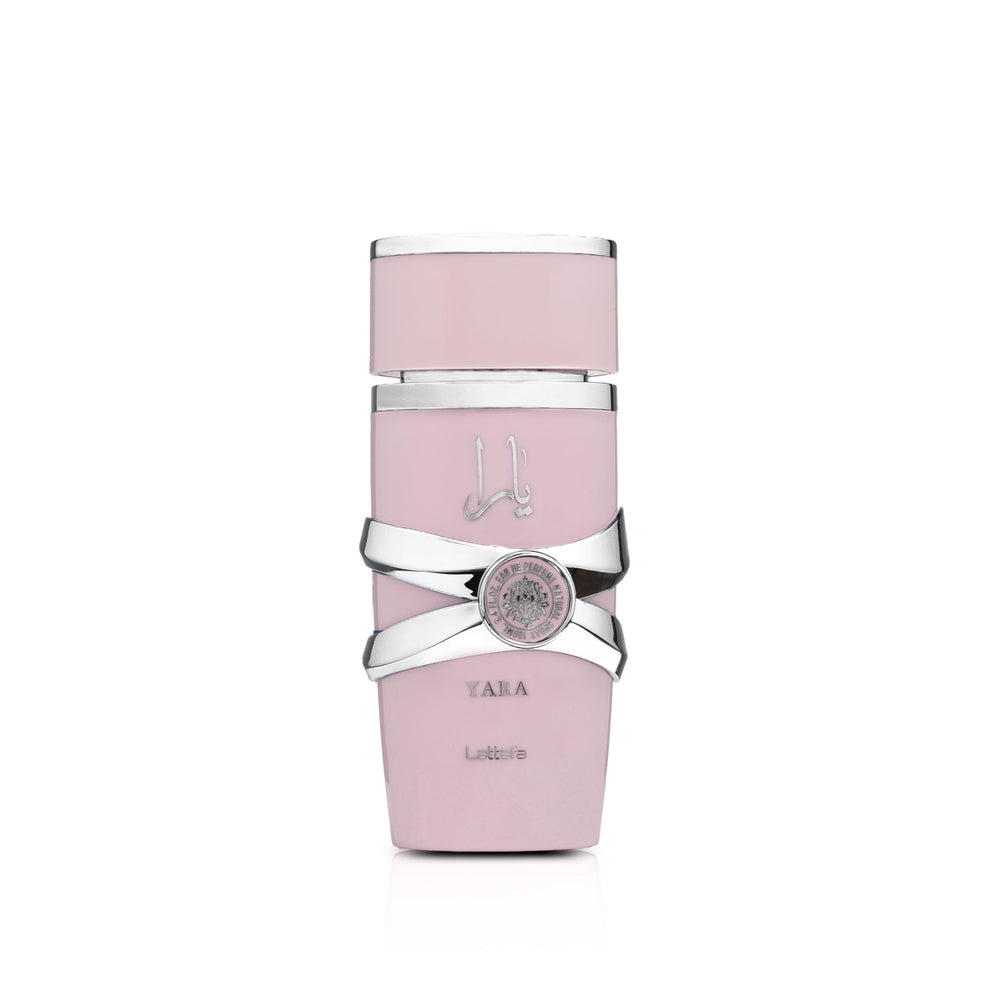 Lattafa Yara vanilla fragrance bottle with long-lasting aroma for romantic evenings.