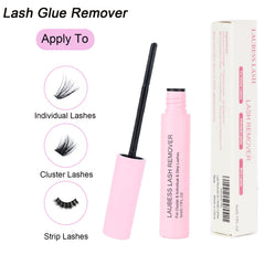 LAUBESS DIY lash application steps guiding at-home use.