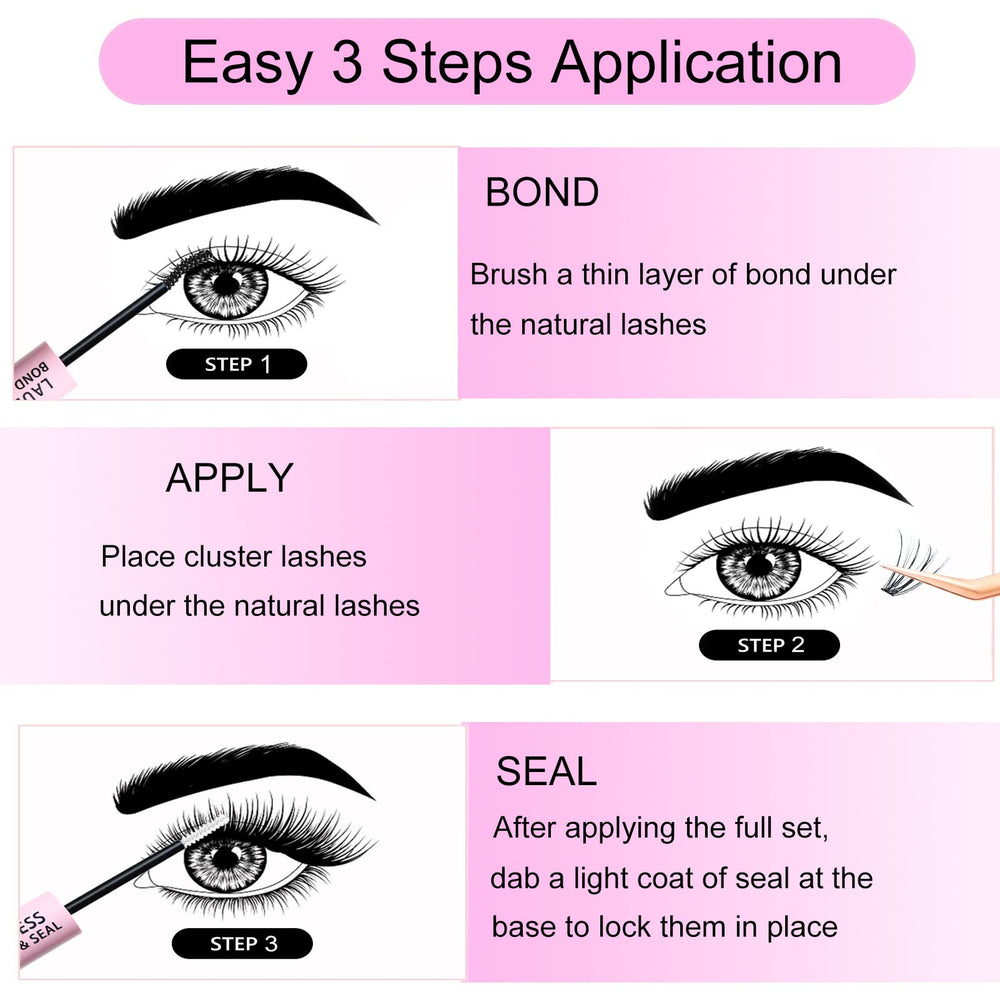 LAUBESS LASH kit packaging visual highlights a complete DIY lash kit for home use