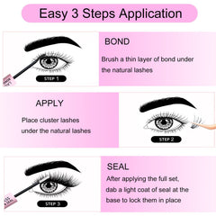 LAUBESS LASH kit packaging visual highlights a complete DIY lash kit for home use