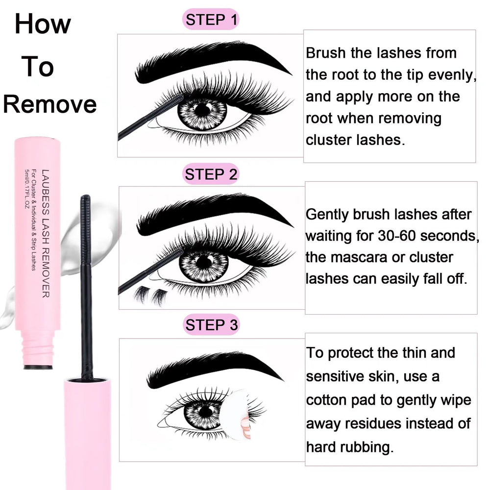 LAUBESS precision tweezers and brush for accurate, tidy lash placement