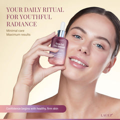 Lauer Cosmetic elasticity boost concept showcases firmer-looking skin after use.