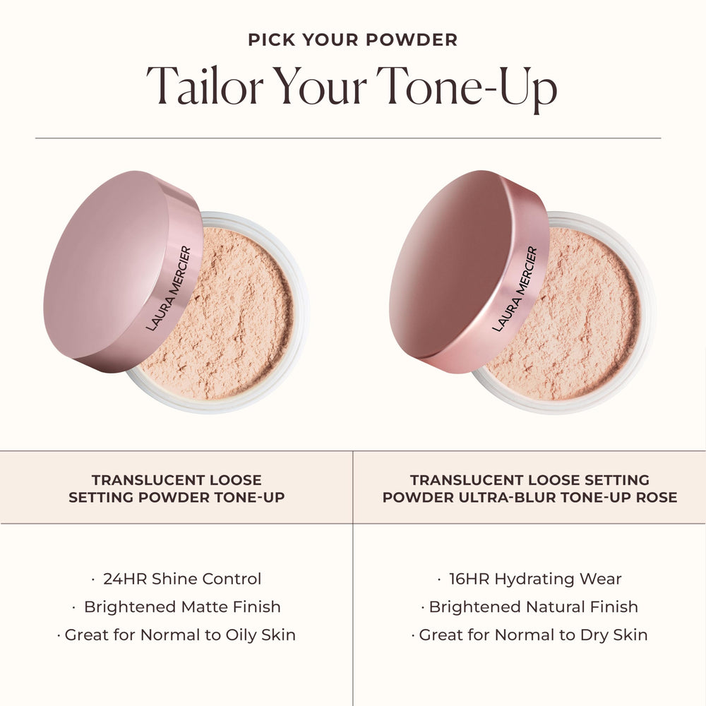 Laura Mercier four-shade range suits diverse skin tones.