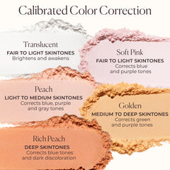 Micronized pigments deliver a soft radiant finish without settling.