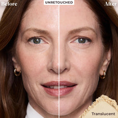 Laura Mercier translucent powder on skin reveals a soft matte finish