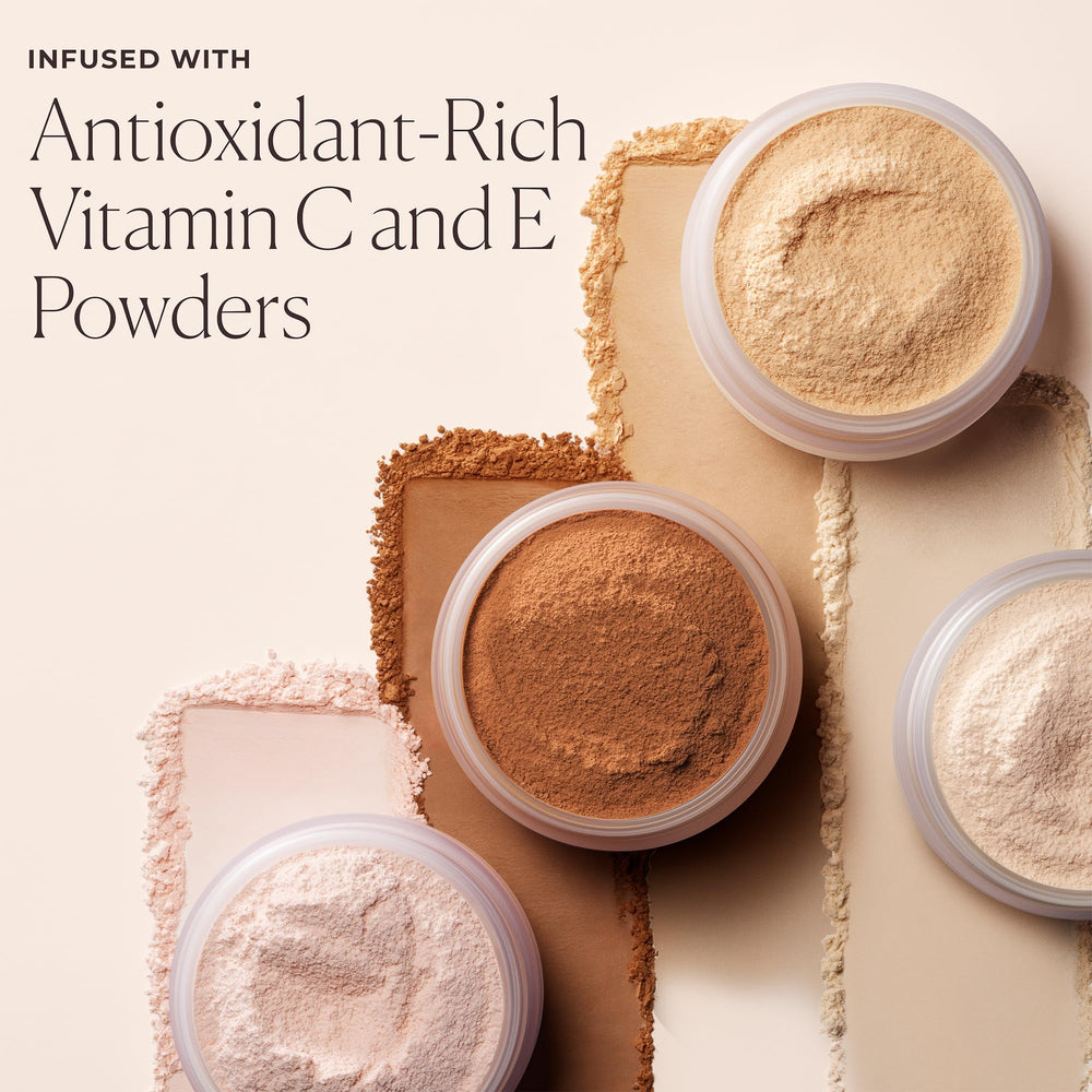 Laura Mercier puff technique demonstrating powder setting with rolling motion