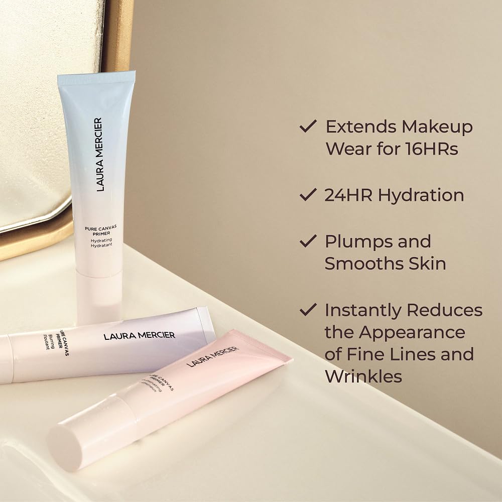 Laura Mercier Pure Canvas Primer applying swirl demonstrates even distribution