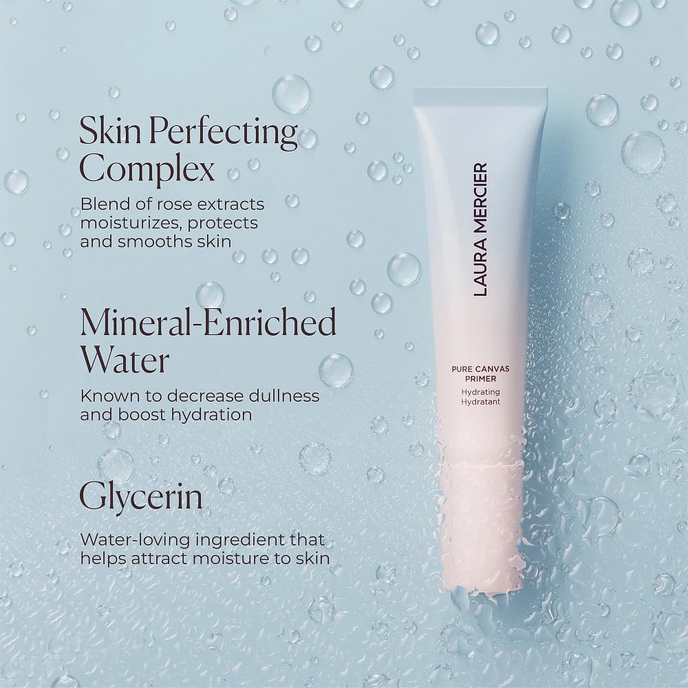 Laura Mercier Pure Canvas Primer packaging travel size highlights convenience