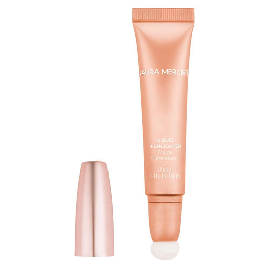Laura Mercier RoseGlow liquid highlighter bottle pour, easy to apply for radiant finish.