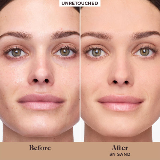 Laura Mercier tinted moisturizer swatch shows sheer to light coverage for natural finish