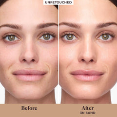 Laura Mercier Tinted Moisturizer Natural Dewy swatch blended with skin tone for even glow