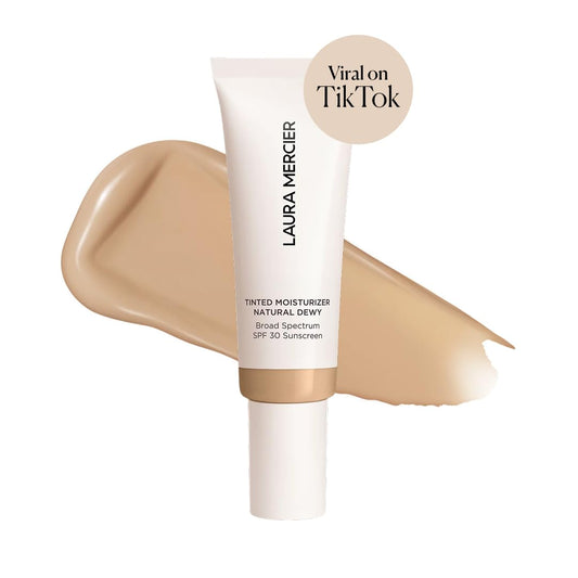 Laura Mercier tinted moisturizer bottle with SPF 30 and light coverage