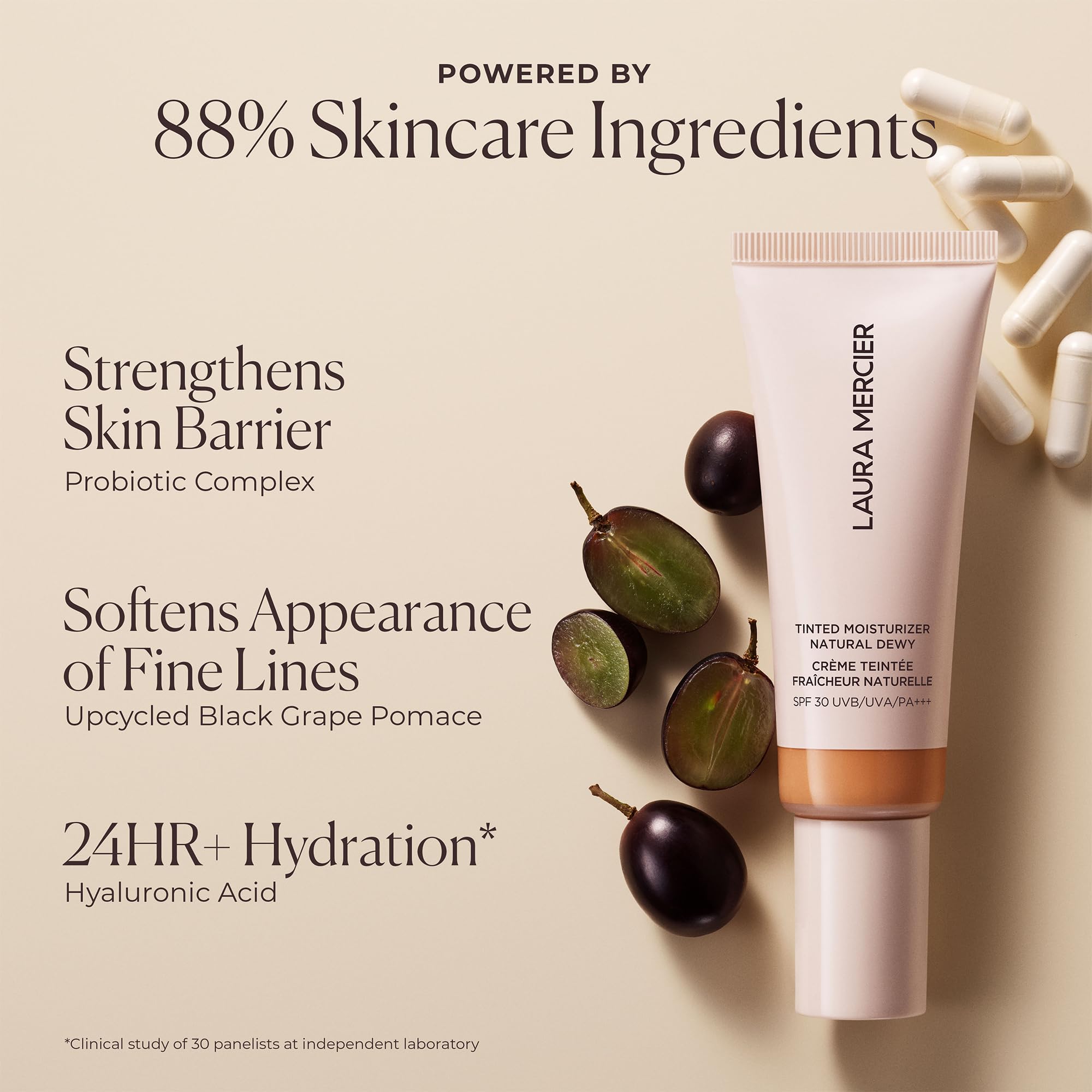 Wear test of Laura Mercier tinted moisturizer in humid conditions