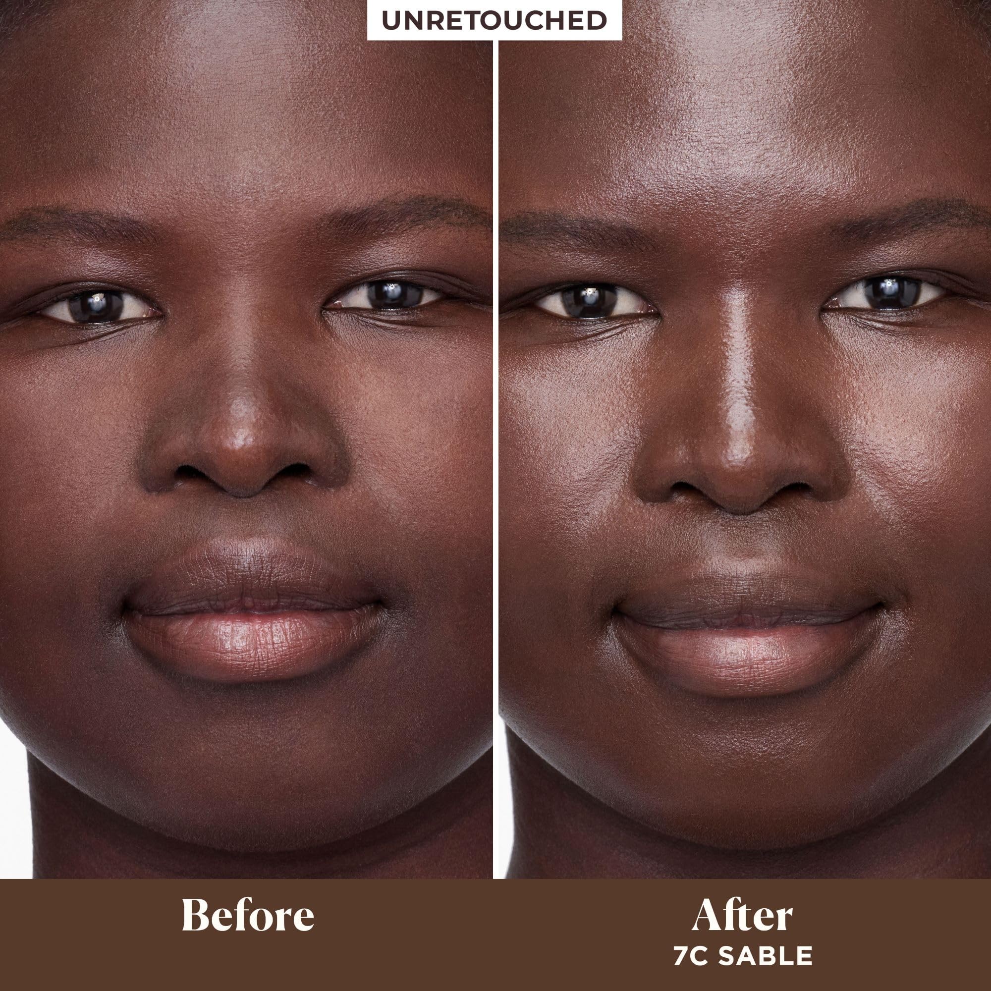 Texture close-up highlights breathable non-greasy formula