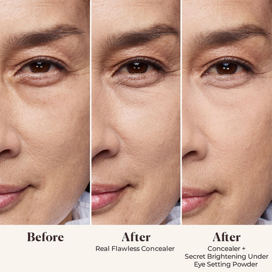 Soft, weightless texture helps lock concealer and reduce creasing throughout the day.