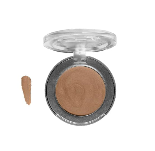 Lauren Brooke Cosmetiques Cocoa Latte Matte swatch shows rich pigment for easy base.