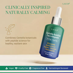 LAUER COSMETIC Centella serum applied to a clean face for sensitivity care
