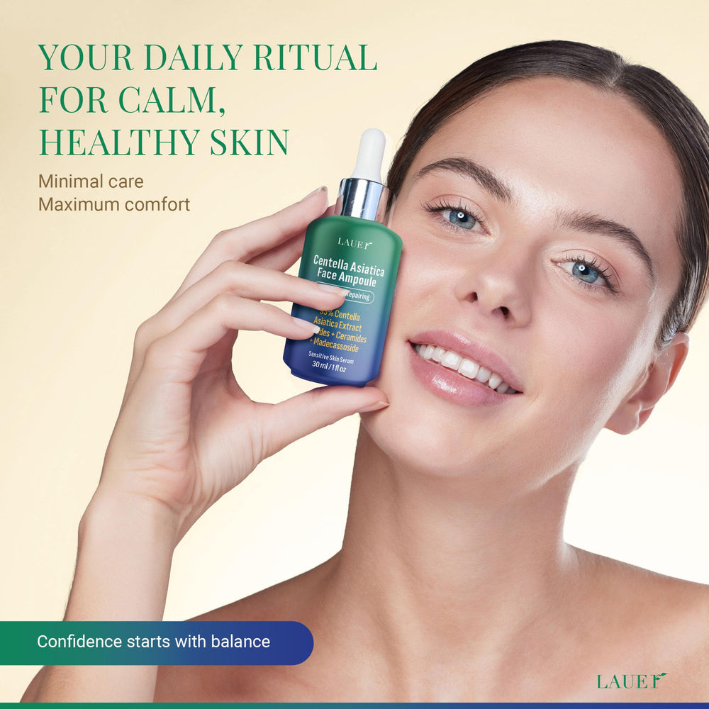 LAUER COSMETIC Centella serum used in a simple morning skincare routine