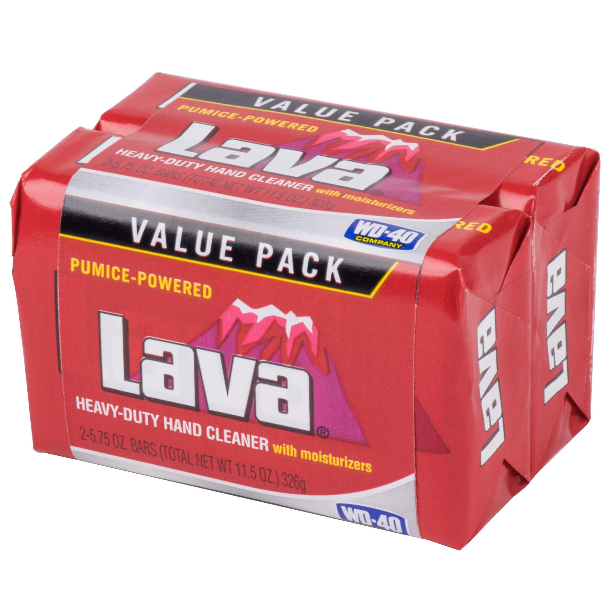 LAVA heavy-duty hand cleaner bar close-up showing pumice for tough grime removal