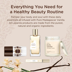 Lavanila Pure Vanilla perfume set USA-made label signals crafted quality.