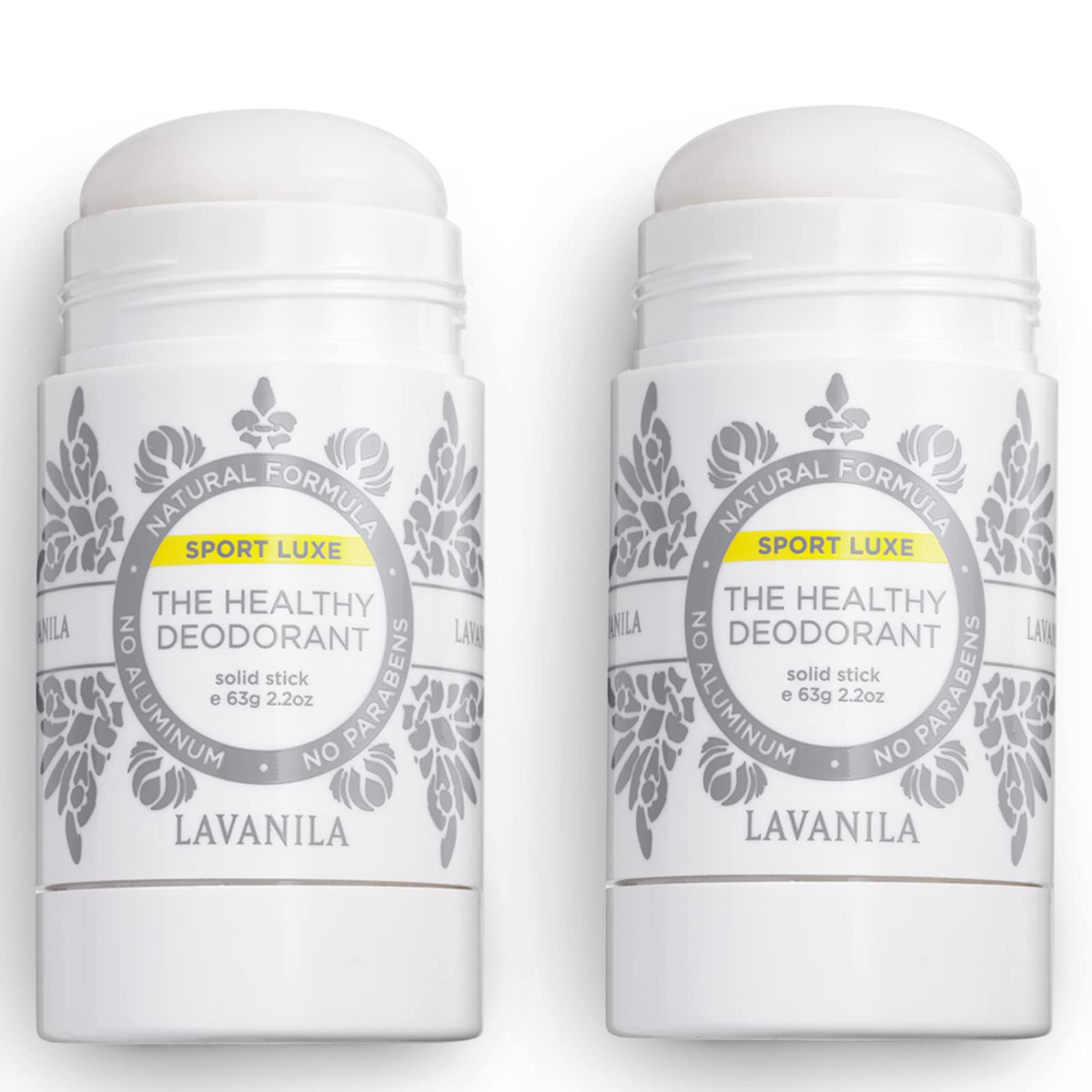 Lavanila Sport Luxe aluminum-free label close-up promoting clean protection