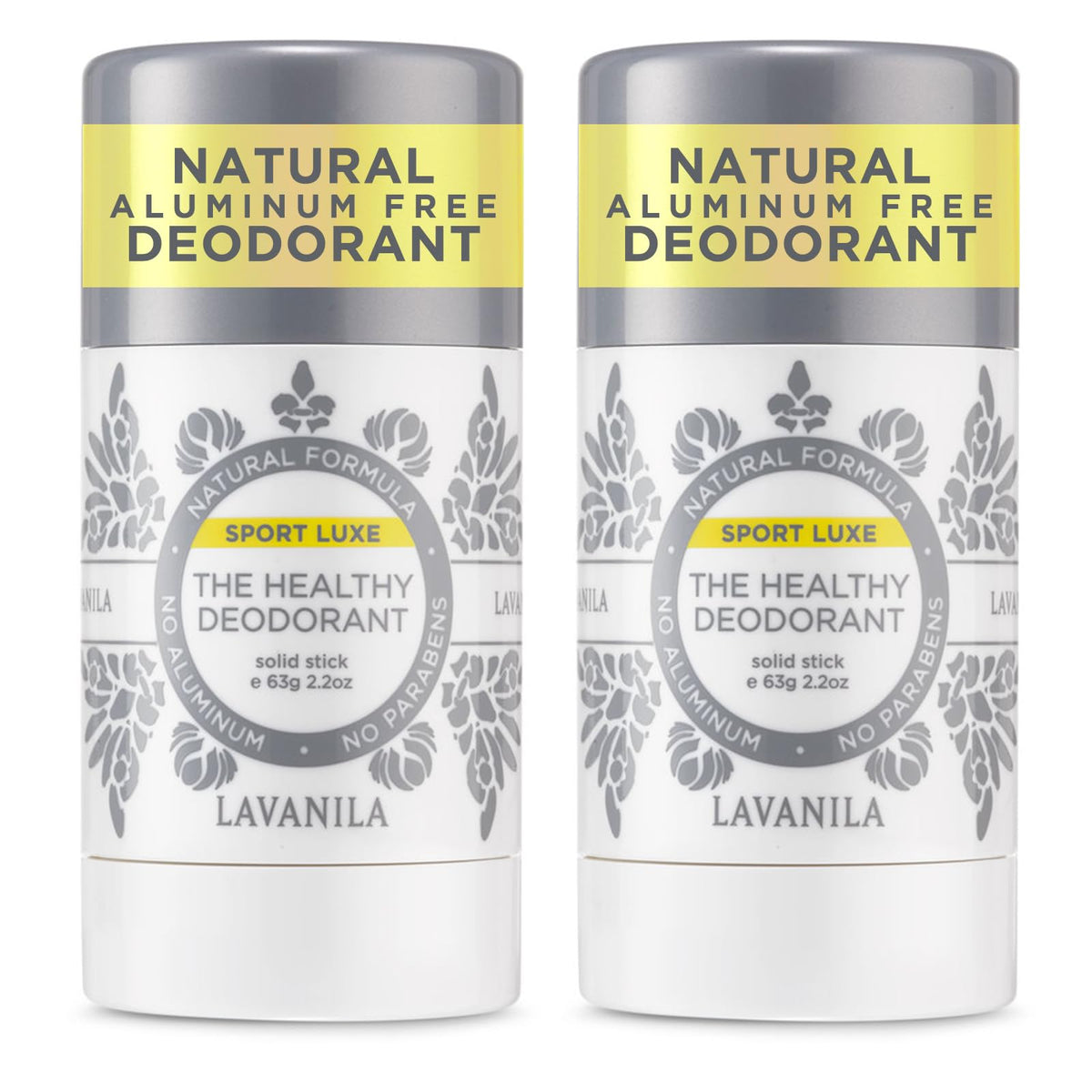 Lavanila Sport Luxe two-pack front view for day-long freshness
