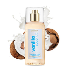 Lavanila Vanilla Coconut Mist bottle delivers tropical fragrance for daily refreshment