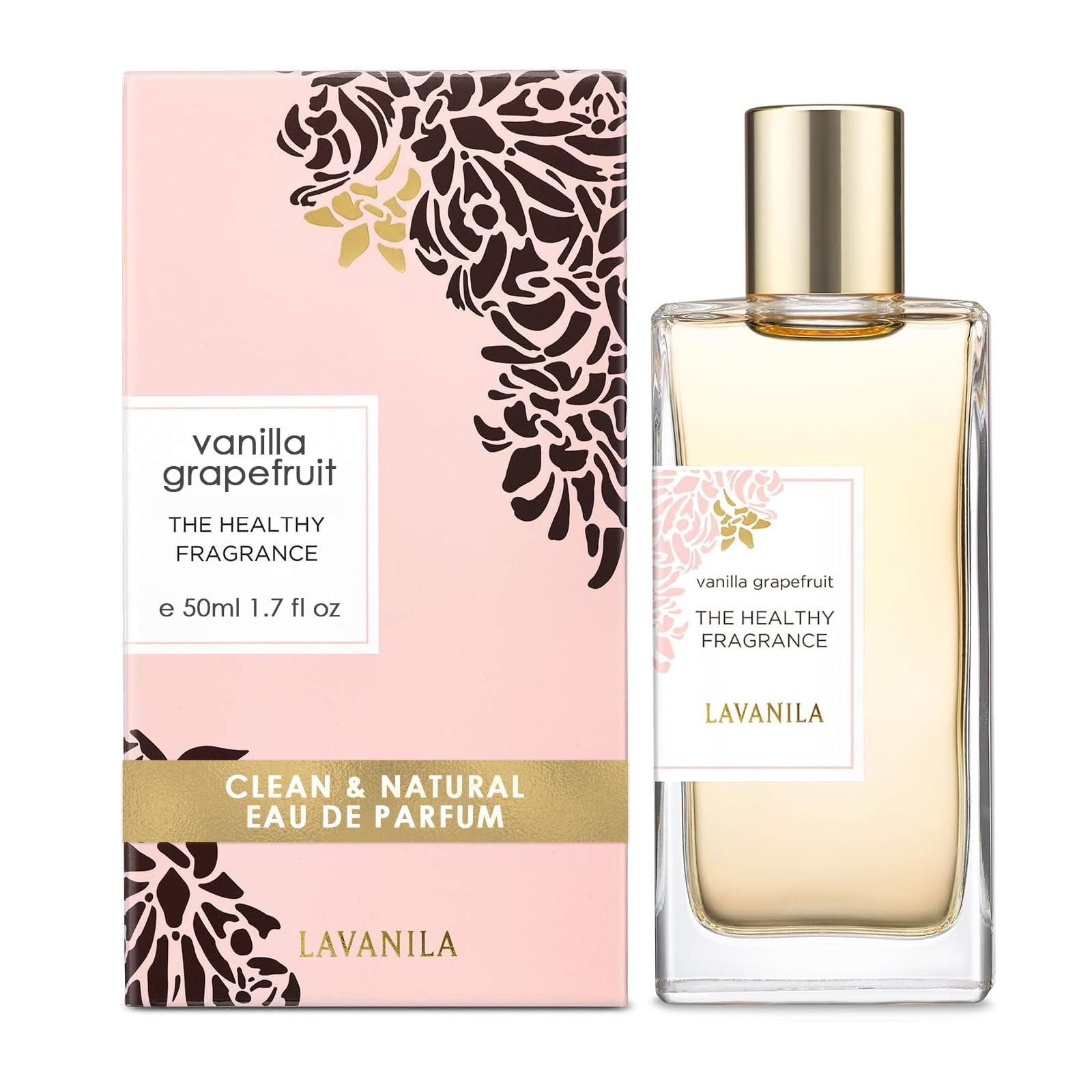 Lavanila Vanilla Grapefruit bottle pour captures a fresh spray ideal for daytime use