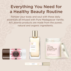 Lavanila Vanilla Grapefruit packaging is sleek and travel-friendly for daily carry