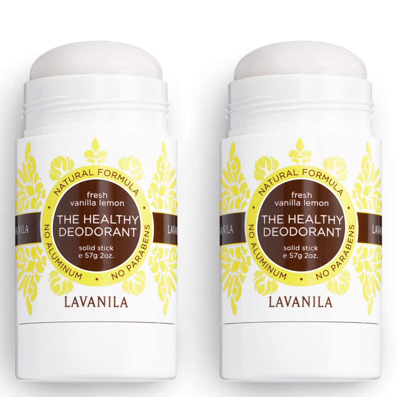 Lavanila Vanilla Lemon deodorant scent profile with lemon and vanilla notes.