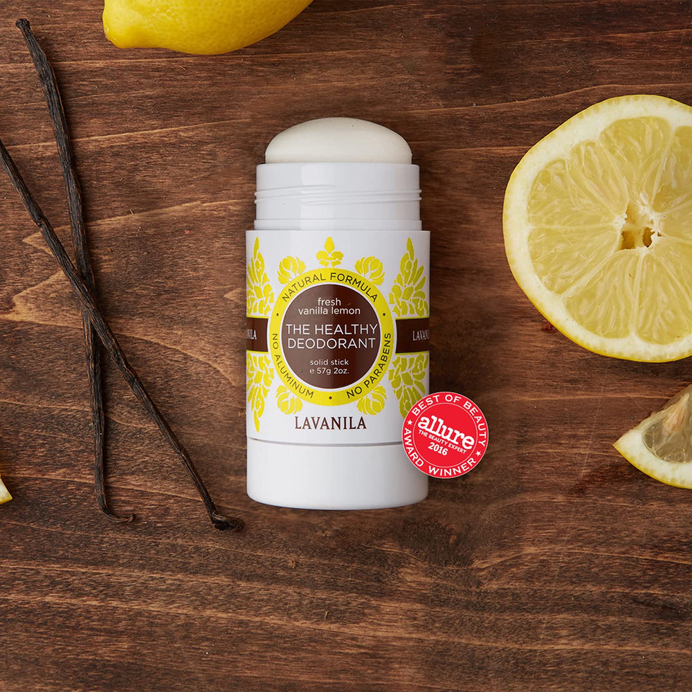 Lavanila Vanilla Lemon deodorant vegan certification for conscious shoppers.
