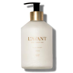 Lavant Collective hand lotion pump close-up revealing creamy texture for intense hydration.