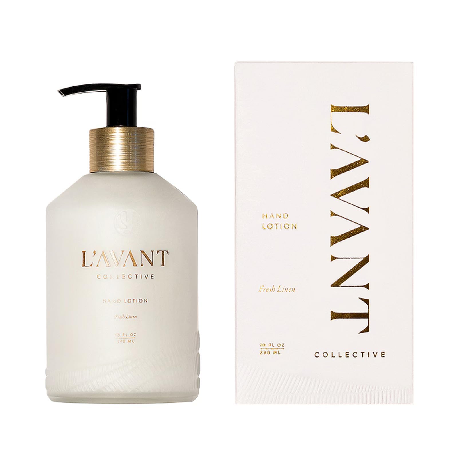 Lavant Collective Luxury Hand Lotion bottle with Fresh Linen fragrance for daily indulgence.