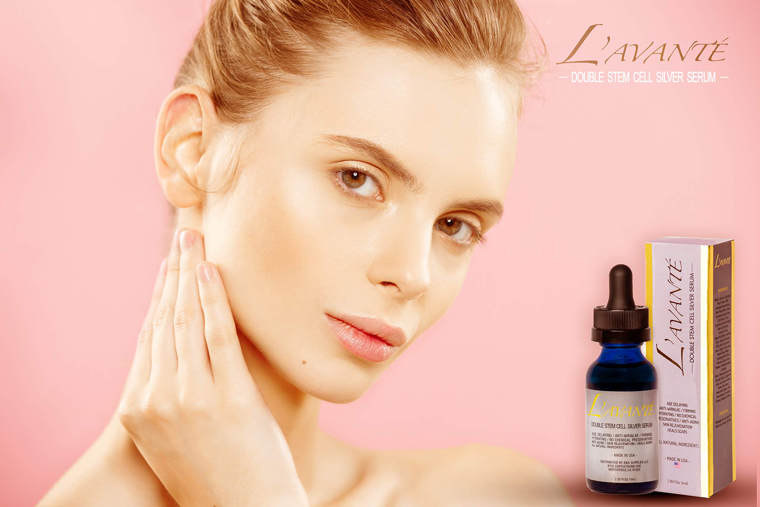 Serum texture swirl showing rich hydration and smooth absorption