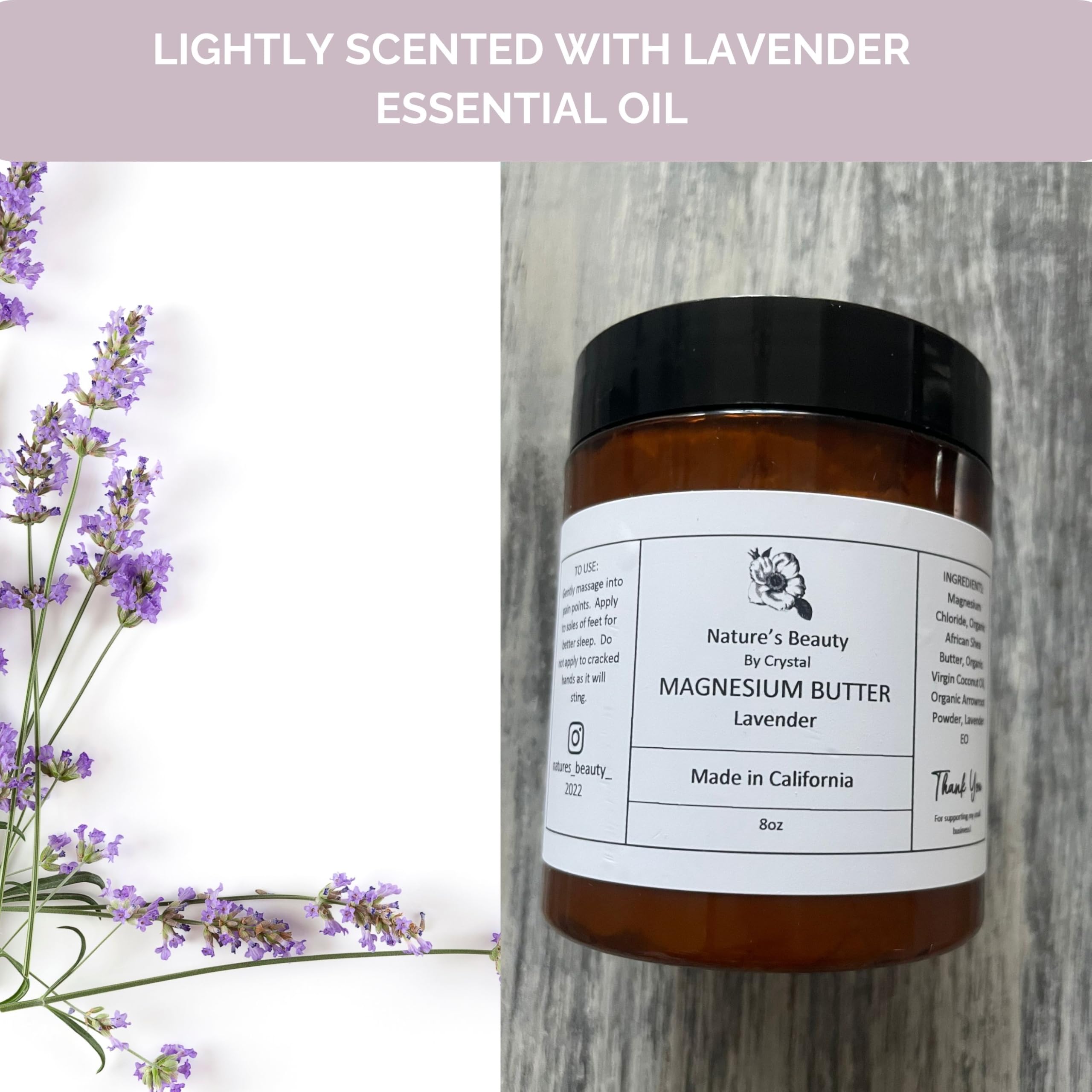 Applying Lavender Magnesium Lotion to skin with a relaxing, massage-friendly texture.