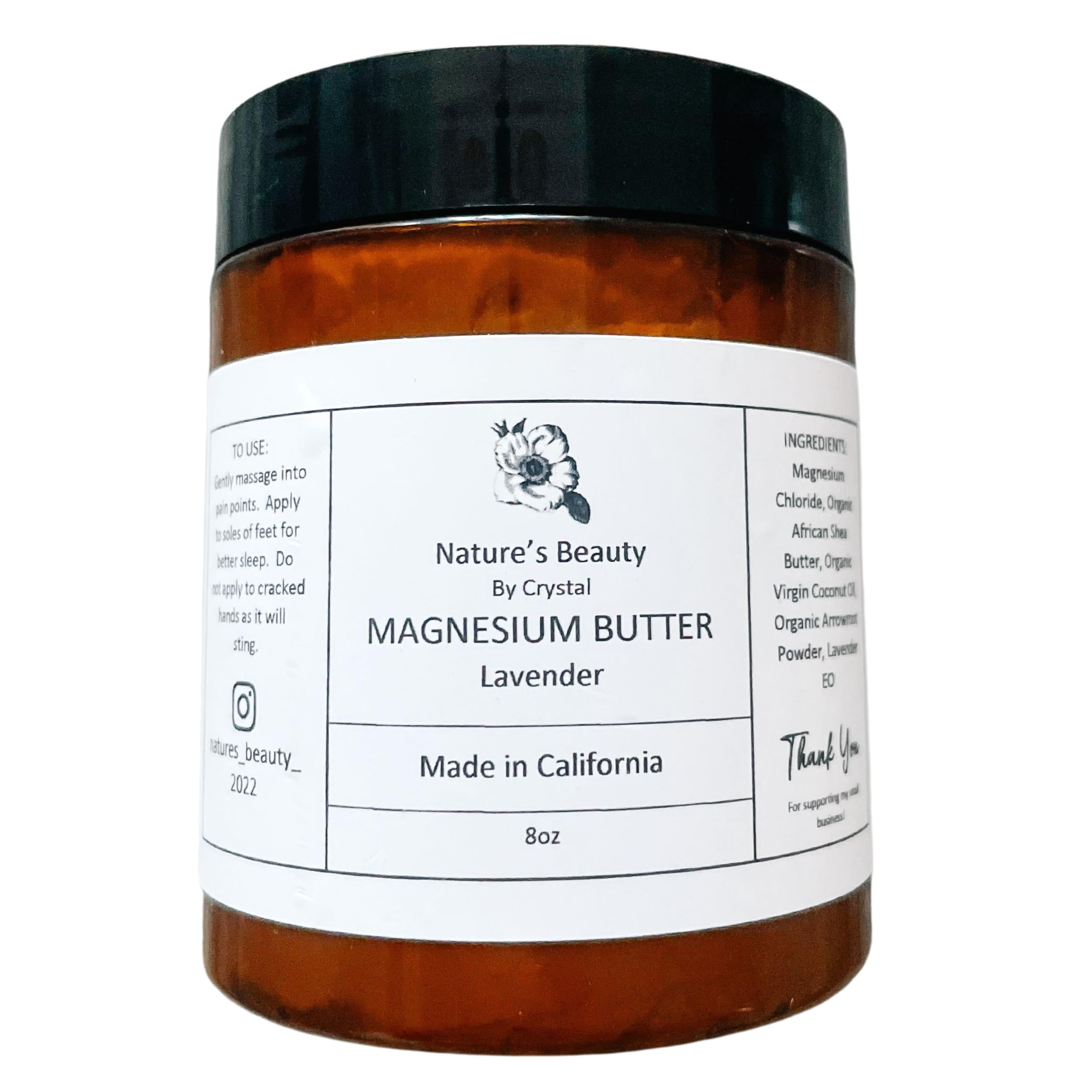 Lavender Magnesium Lotion jar demonstrates a natural, gentle daily moisturizer for hydrated skin.