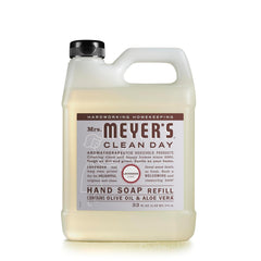 Lavender scented hand soap by Mrs. Meyer's provides gentle cleansing and fresh fragrance.