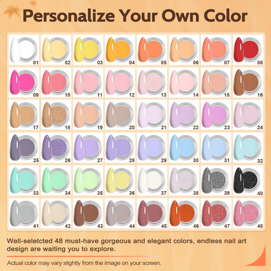 Lavender Violets 48 color dip powder palette for versatile shade options