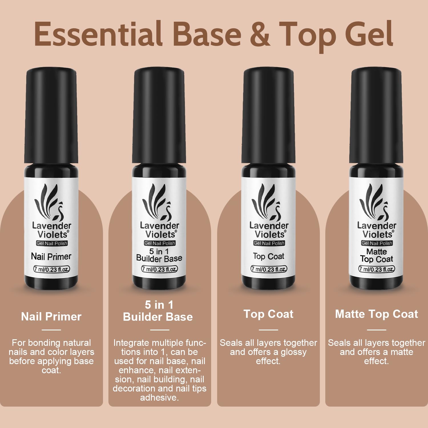Lavender Violets builder base coat strengthens gel manicures