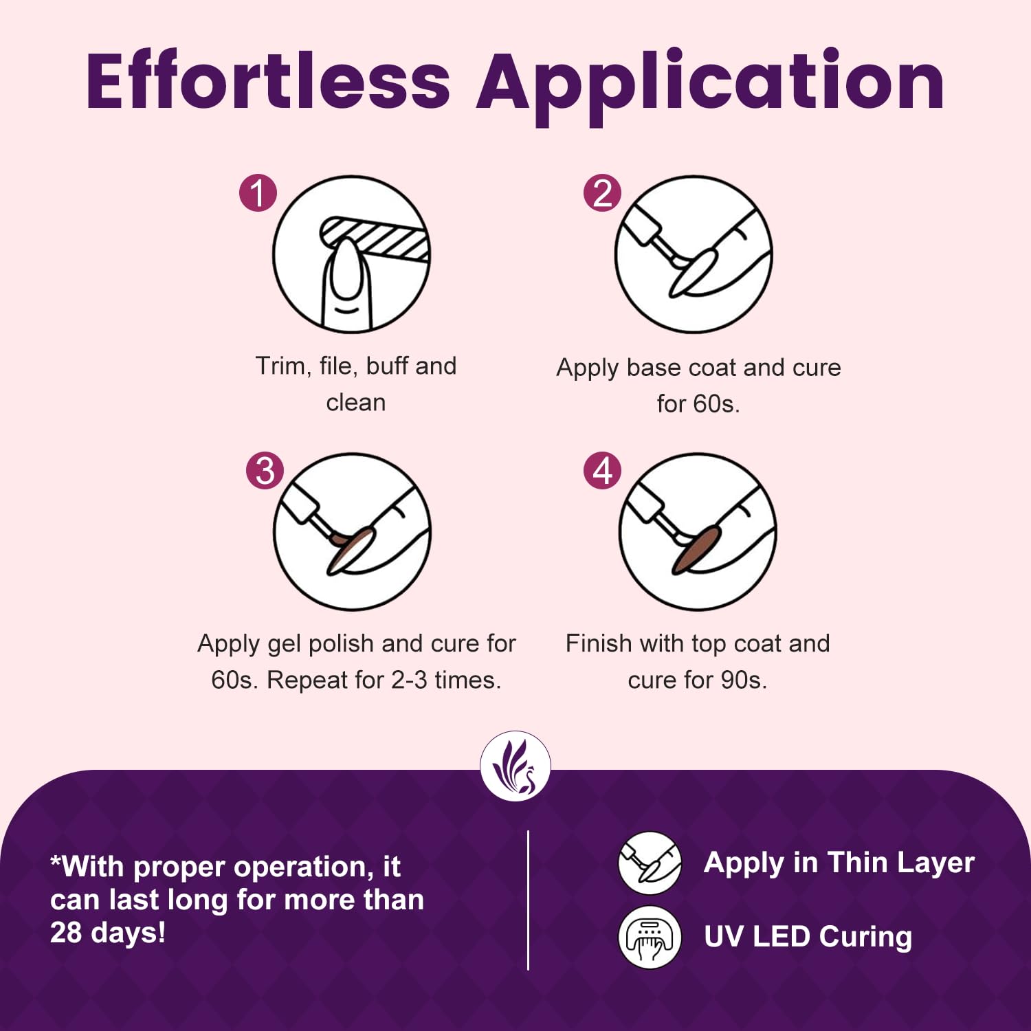 Lavender Violets reflective glitter gel adds luxe shimmer for party-ready looks.