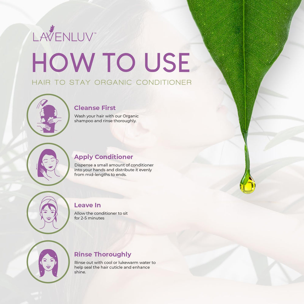 Ingredient panel of Lavenluv Stay with vitamins E, A, B5 for elasticity and shine