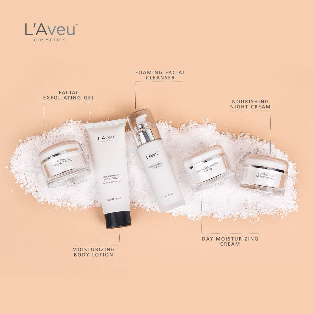 L'Aveu for sensitive skin uses natural oils for gentle care.
