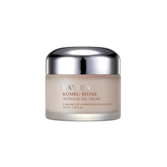 LAVIEN Kombu Biome Intensive Gel Cream tube closeup showing rich hydration