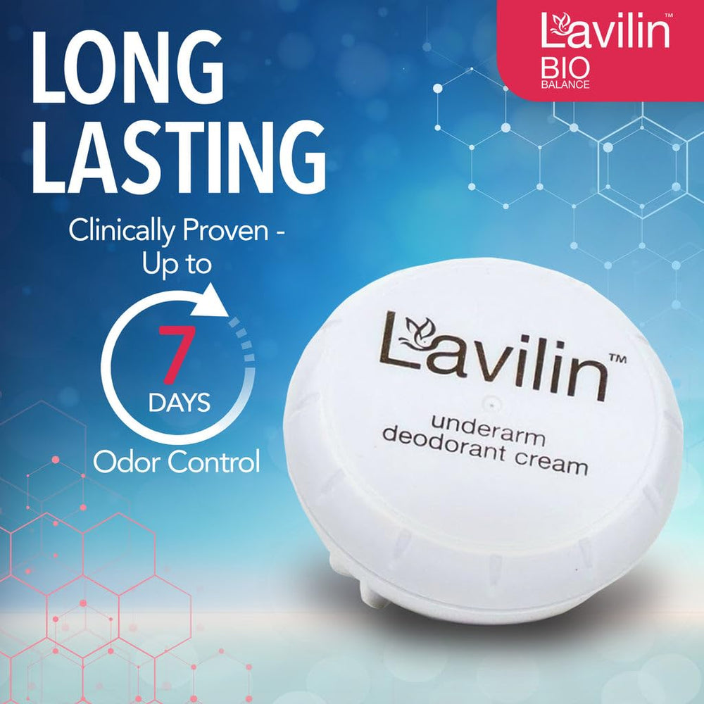 Close-up texture of Lavilin Bio Balance deodorant cream