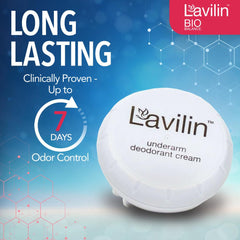 Close-up texture of Lavilin Bio Balance deodorant cream