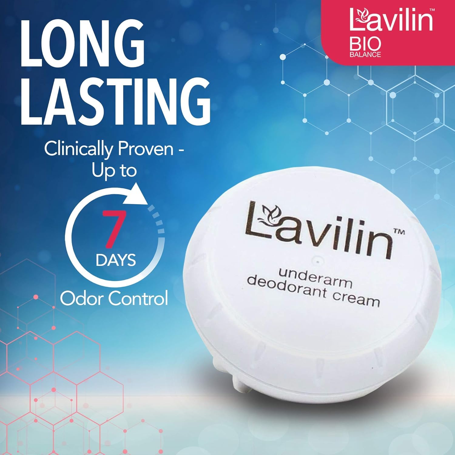Lavilin travel-size compact ideal for gym or trip.