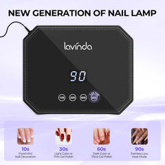 Lavinda 54W UV LED Nail Lamp auto sensor for hands-free curing convenience.