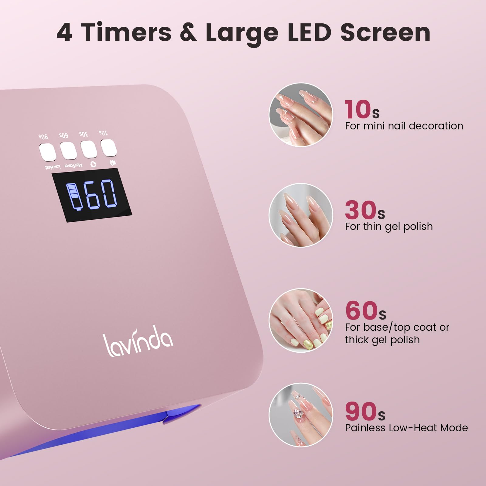Lavinda auto sensor offers hands-free on/off for clean nails