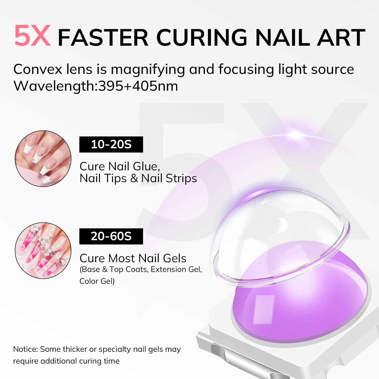 Lavinda nail lamp with LCD display for easy timing and consistent gel curing.