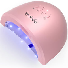 Lavinda UV nail lamp front view for fast gel curing and ease of use